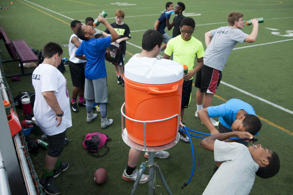 St. Peter's Prep in Jersey City holds its Football Performance Camp for sixth to ninth graders on Wednesday, July 1, 2015. Reena Rose Sibayan | The Jersey Journal