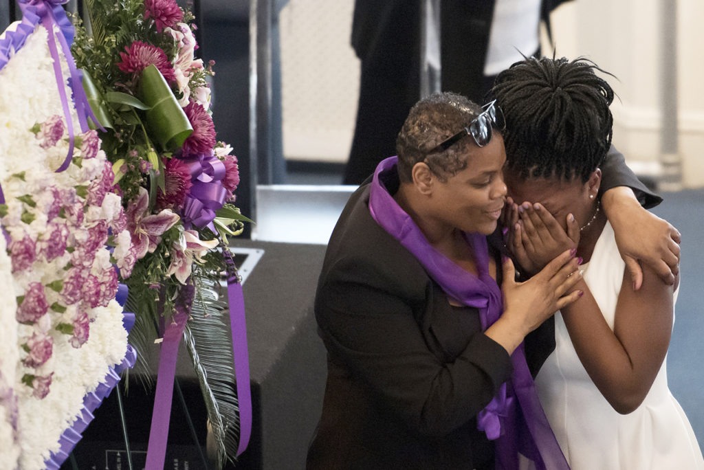 Funeral service for Amelia Holmes at New Hope Missionary Baptist Church in Jersey City on Monday, March 21, 2016. Reena Rose Sibayan | The Jersey Journal