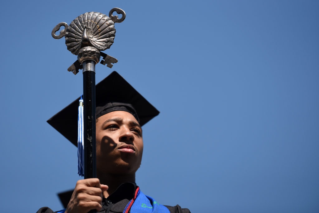 St. Peter's University holds its graduation ceremony for the class of 2016 at PNC Bank Arts Center in Holmdel on Monday, May 23, 2016. Reena Rose Sibayan | The Jersey Journal