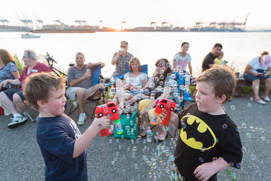Bayonne holds its annual fireworks to belatedly celebrate the Fourth of July at DiDomenico-16th Street Park, Wednesday, July 6, 2016. Reena Rose Sibayan | The Jersey Journal