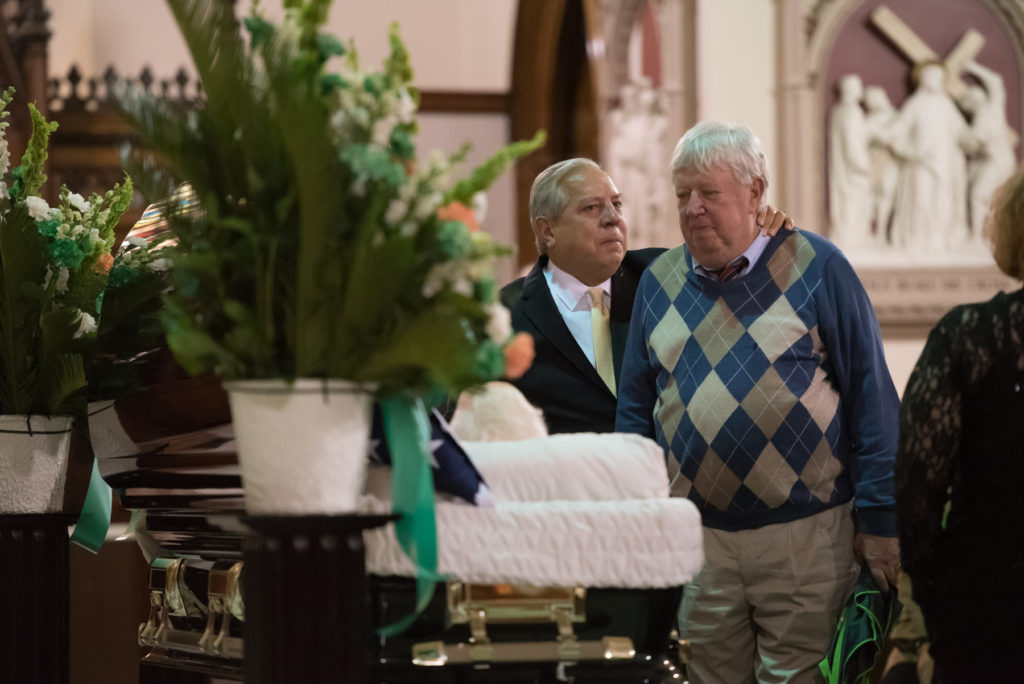Mourners gathered at St. Joseph Parish on Friday, Oct. 21, 2016, to say goodbye to Bill Gaughan, the longtime Jersey City Height councilman who died Tuesday after a bout with lung cancer. Reena Rose Sibayan | The Jersey Journall